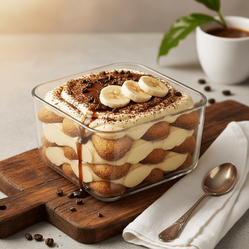 Cremiges Bananen-Tiramisu mit Kaffeehauch